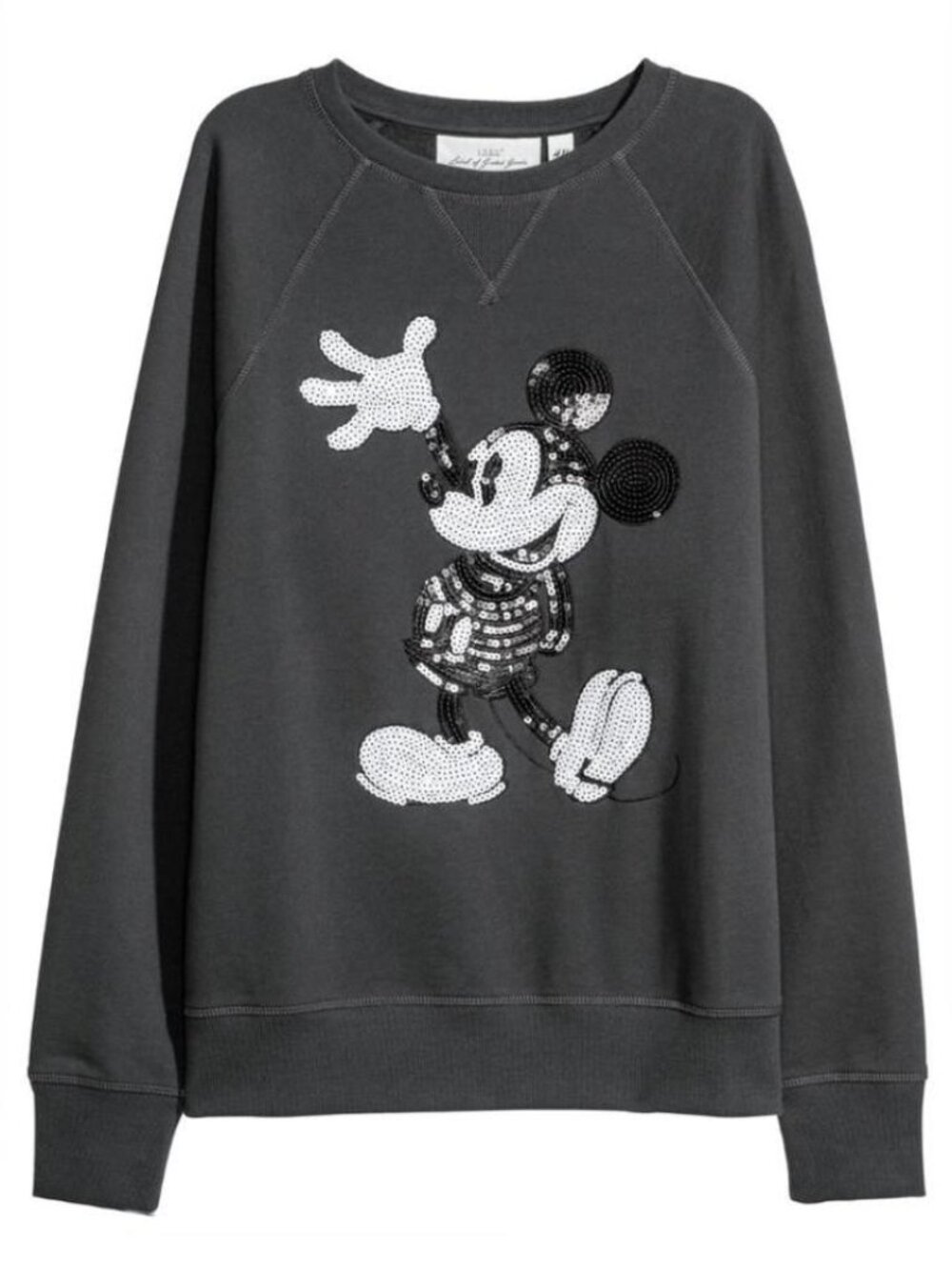 H&M Sequin Mickey Grey Sweatshirt